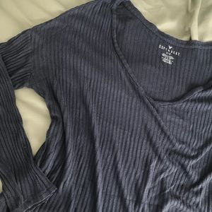 Drapey Long Sleeve Ribbed Tee
